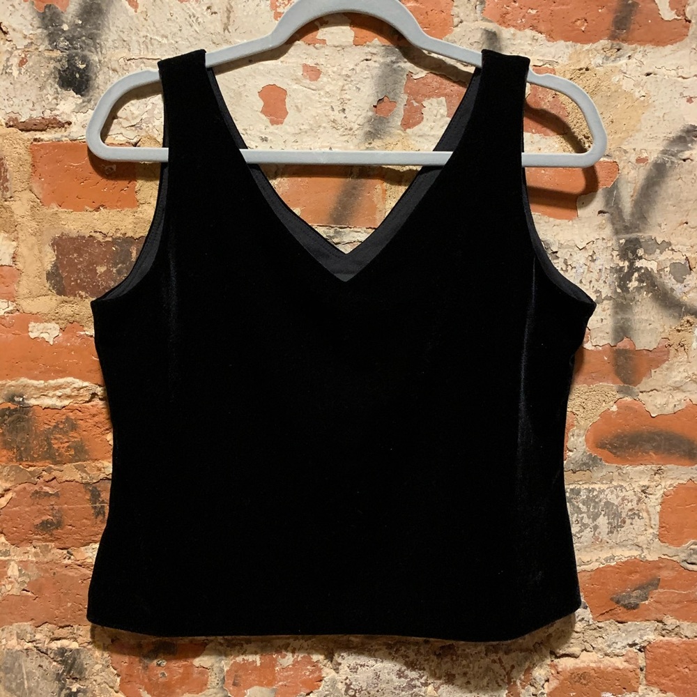 90s Vibes - XSCAPE Black Velour Top